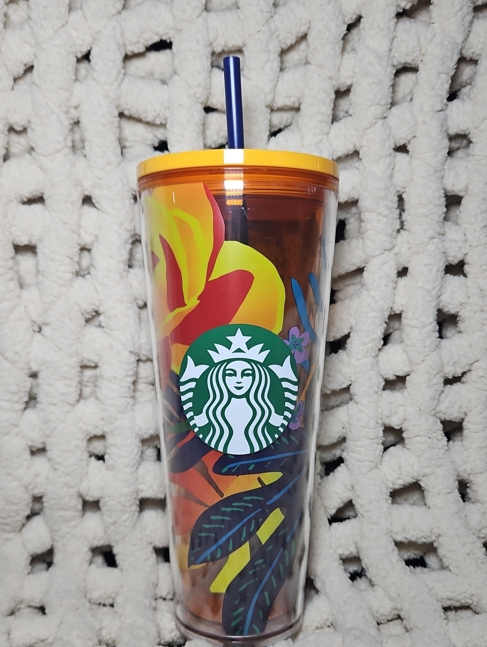Starbucks 2022 Summer Orange Aqua Terra Tropical Tumbler
